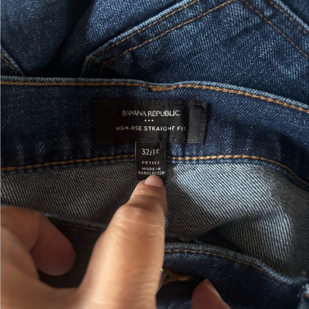 Banana Republic Dark Blue Straight cuffed Jeans - Picture 3 of 3